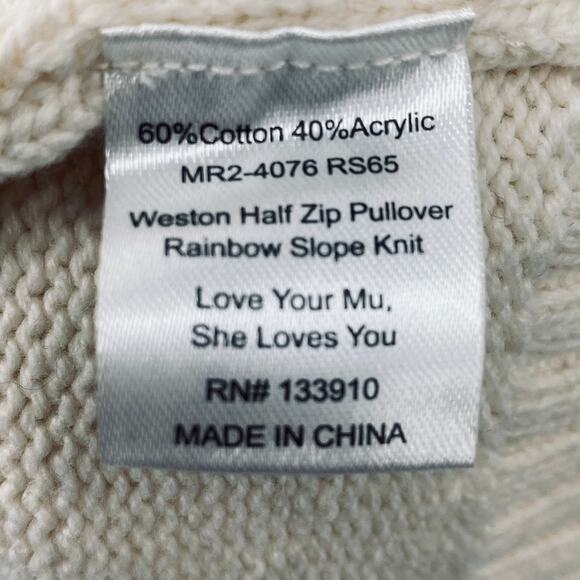 Show Me Your Mumu Rainbow Slope Weston Half Zip Pullover Sweater Knit Small - Picture 12 of 13